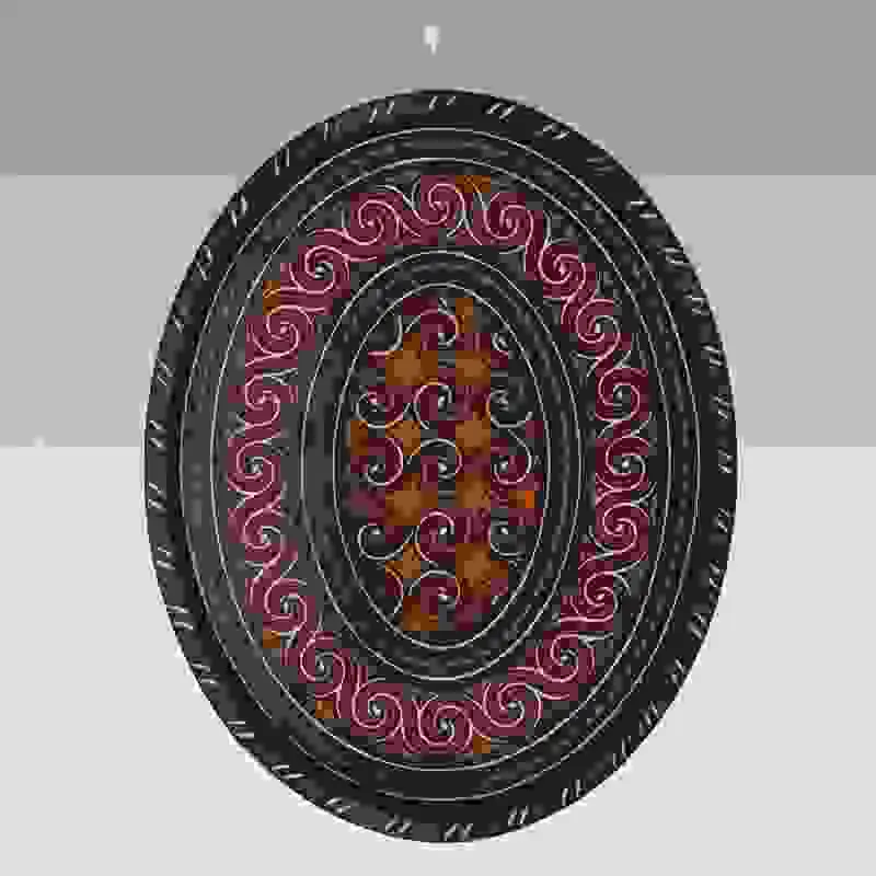 307 - Ovaler Wandteller mit Ornamentmuster