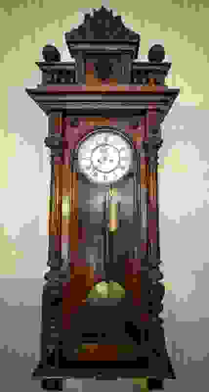 A-504 – Gründerzeit-Wanduhr mit Pendel